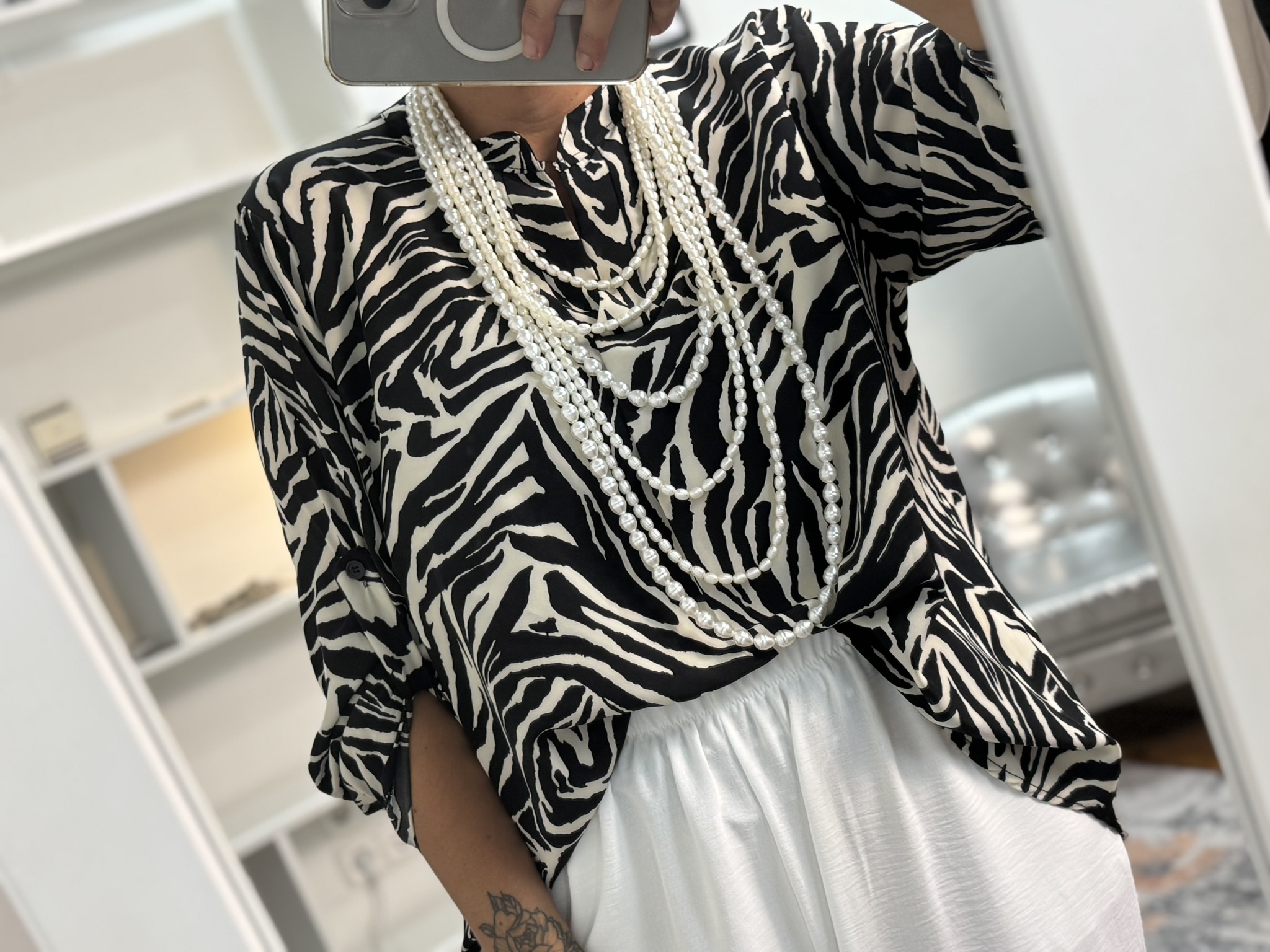 Camisa animal print cebra