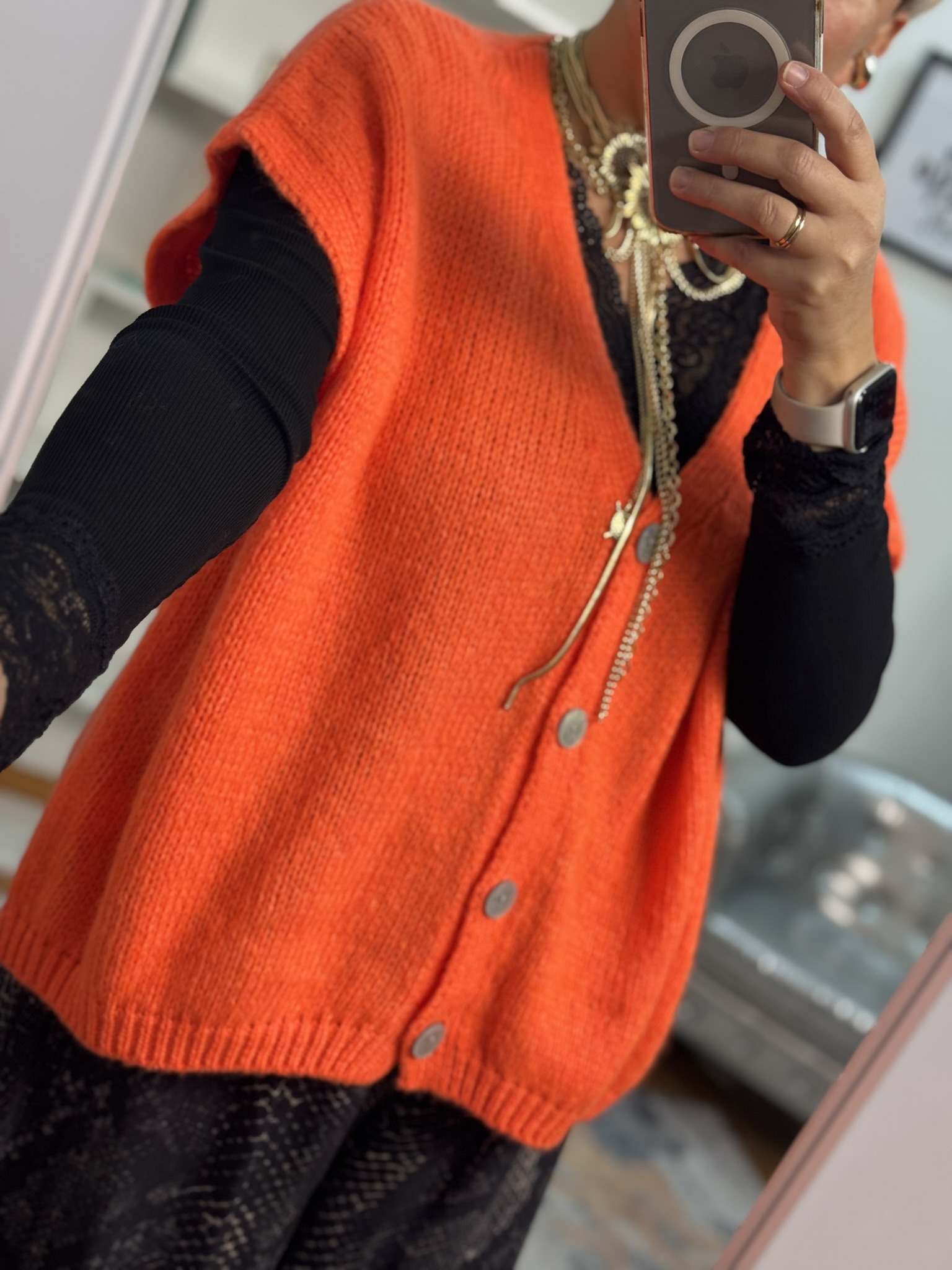 Chaleco punto oversize