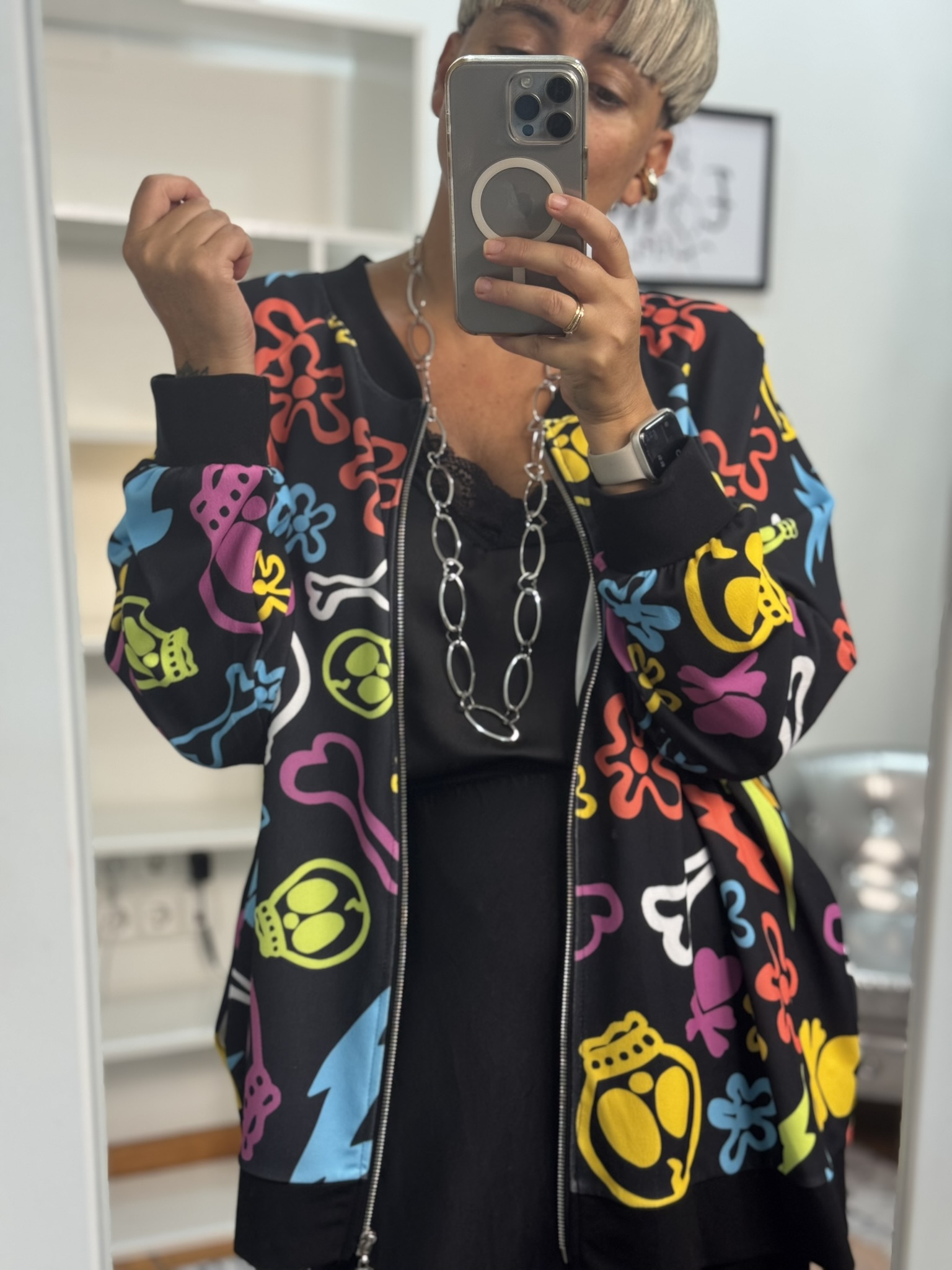 Bomber estampada