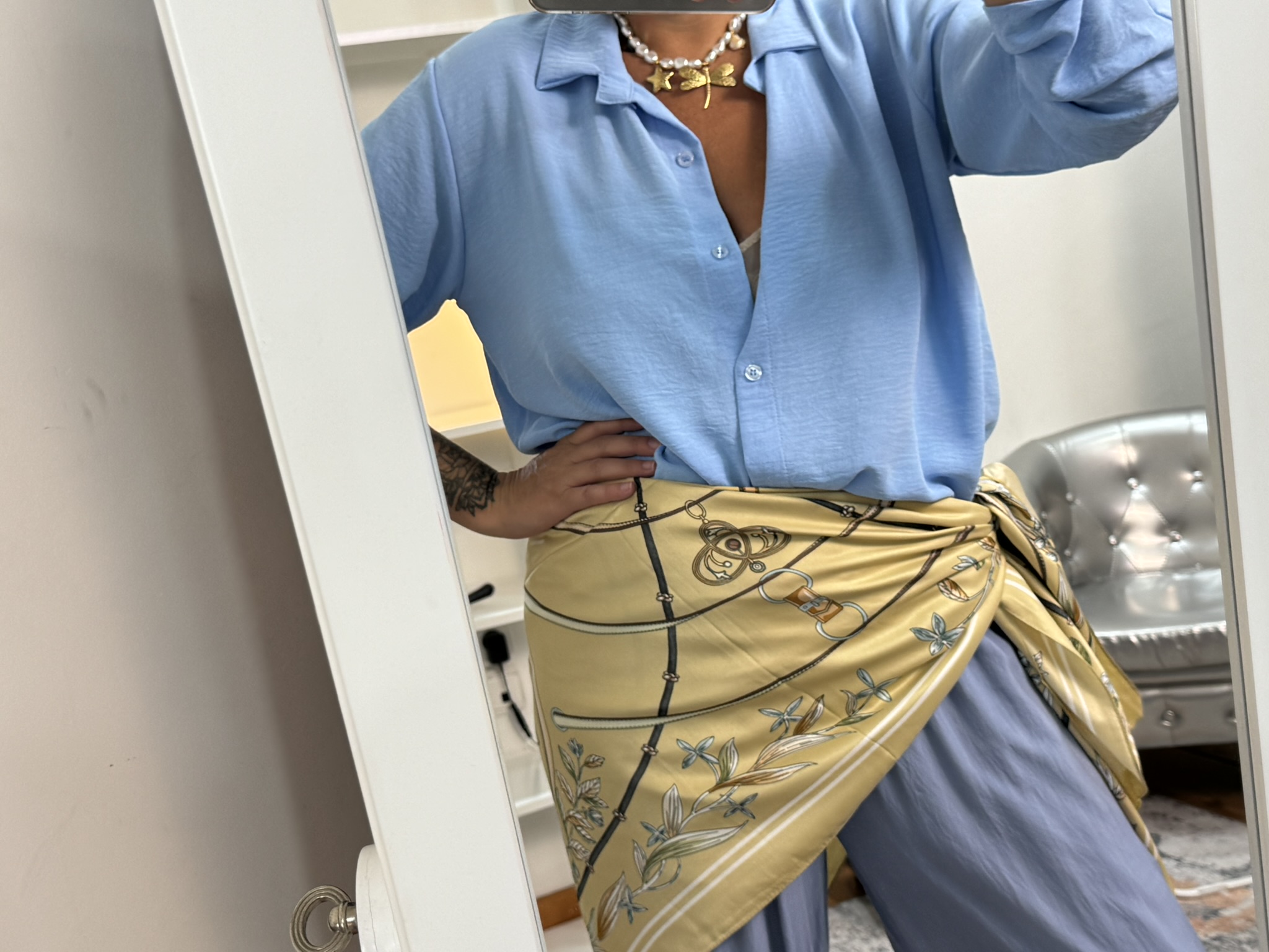 Maxi pañuelo mariposas