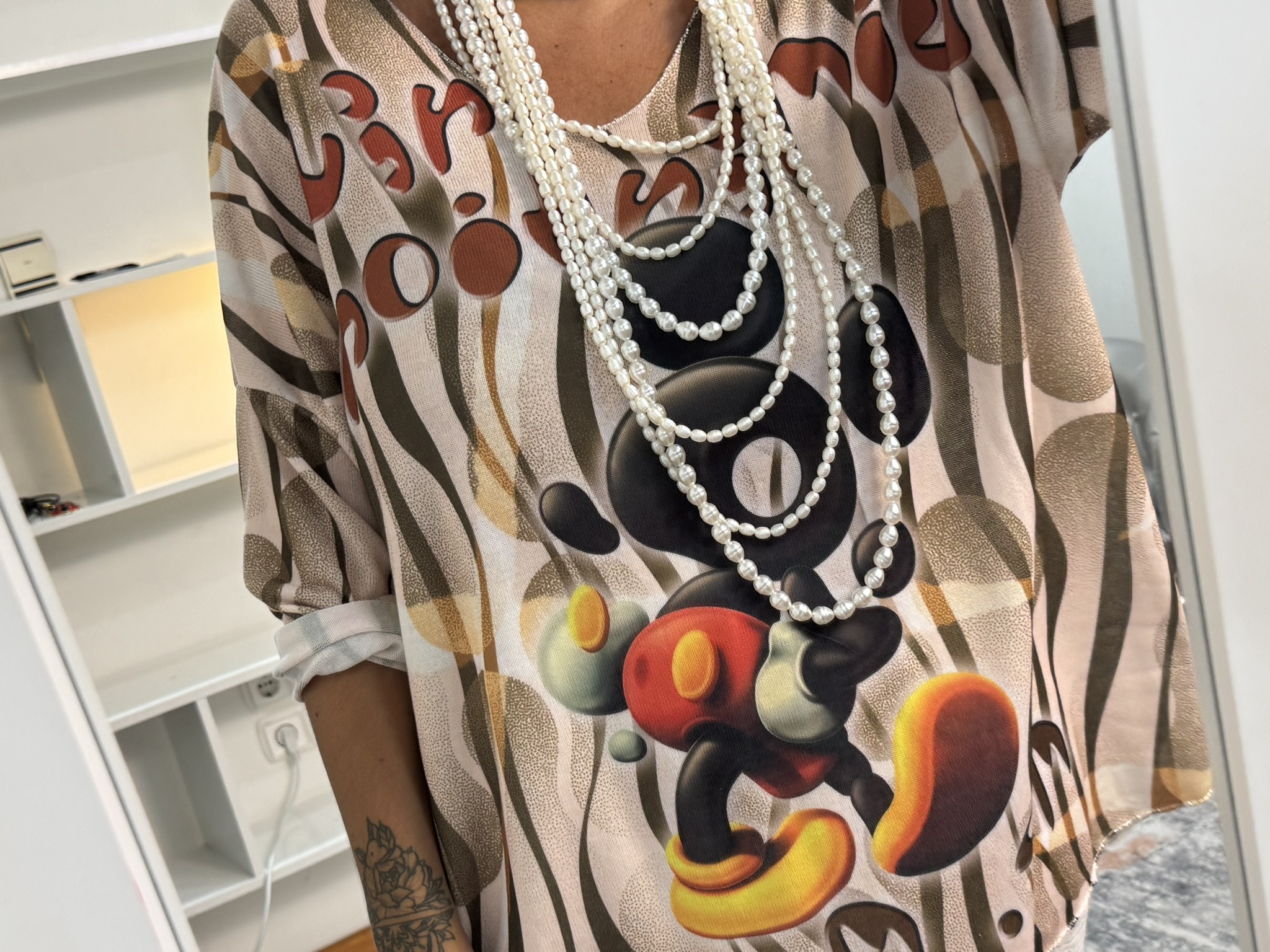 Camiseta estampada manga larga