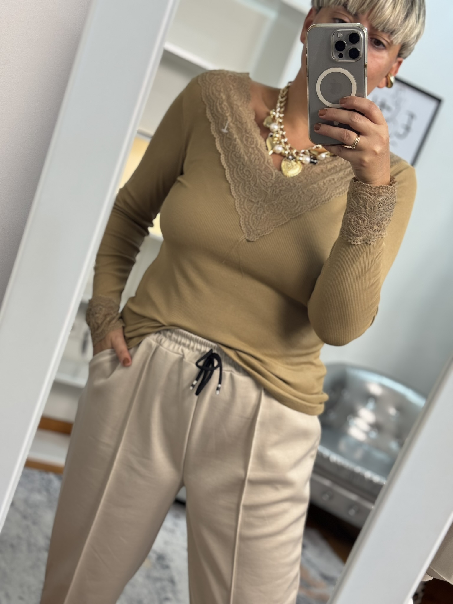 Pantalón jogger neopreno  suave slouchy