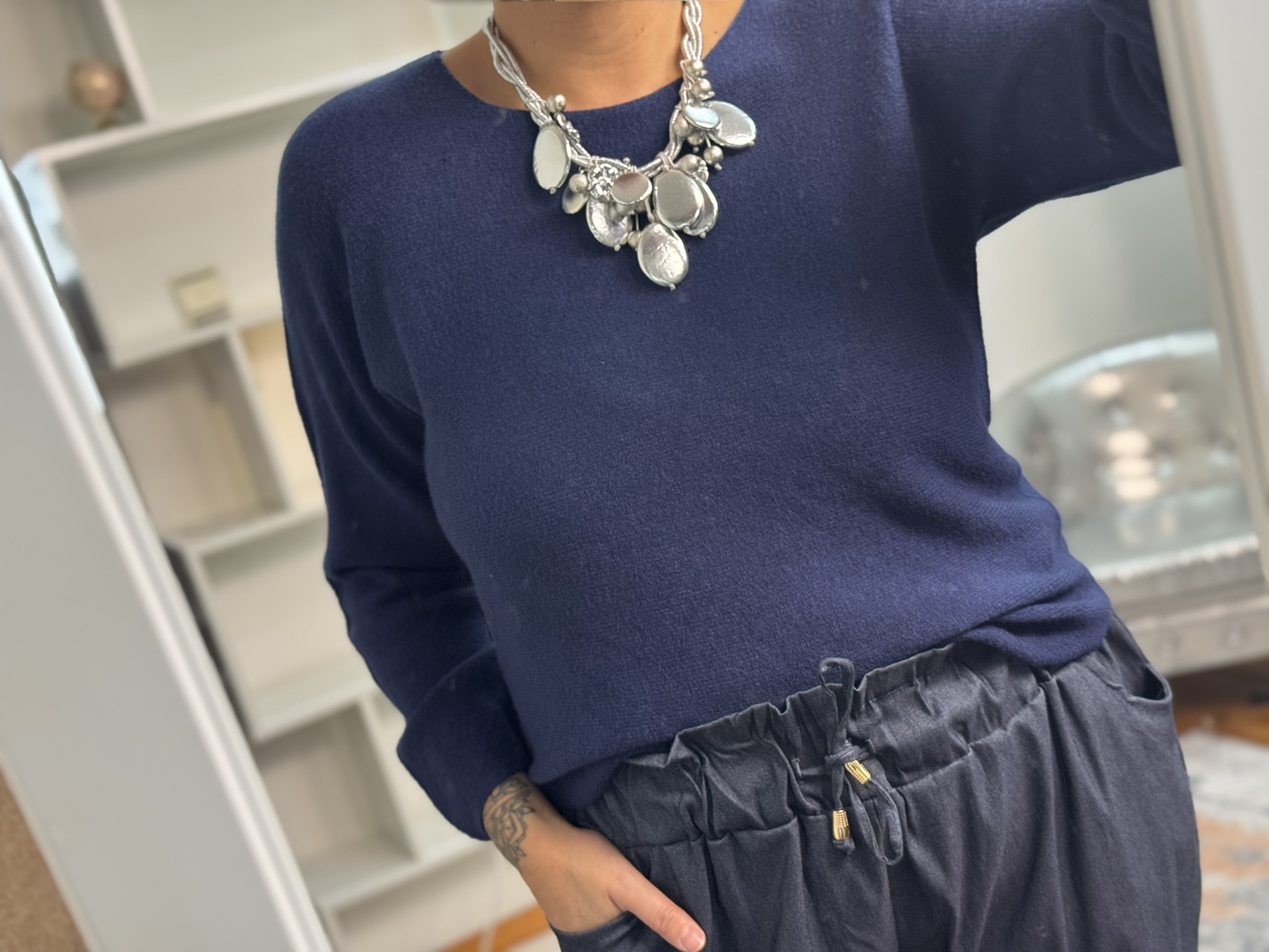 Jersey punto nervio en manga