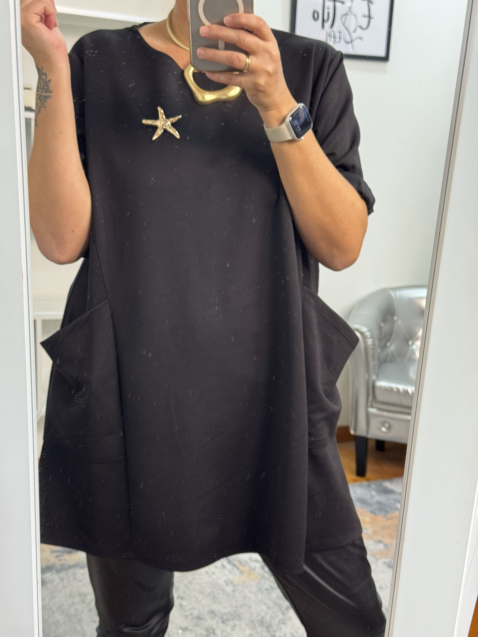 Vestido sudadera detalle estrella