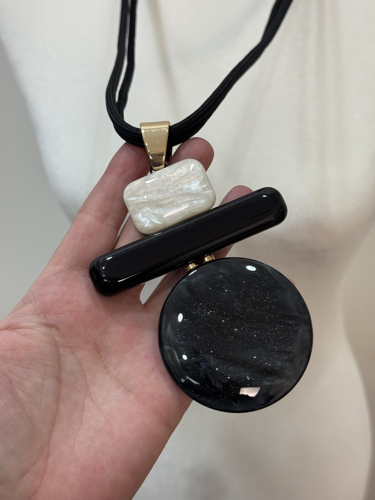 Collar largo círculo