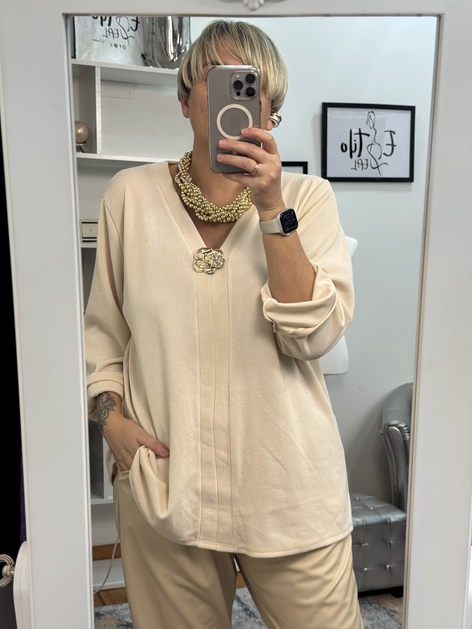 Jersey soft detalle broche