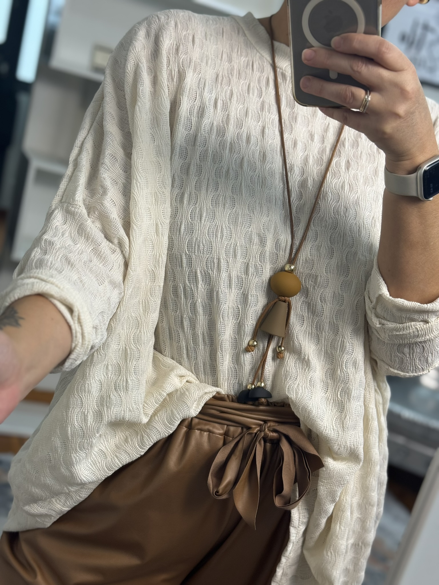 Camiseta oversize textura