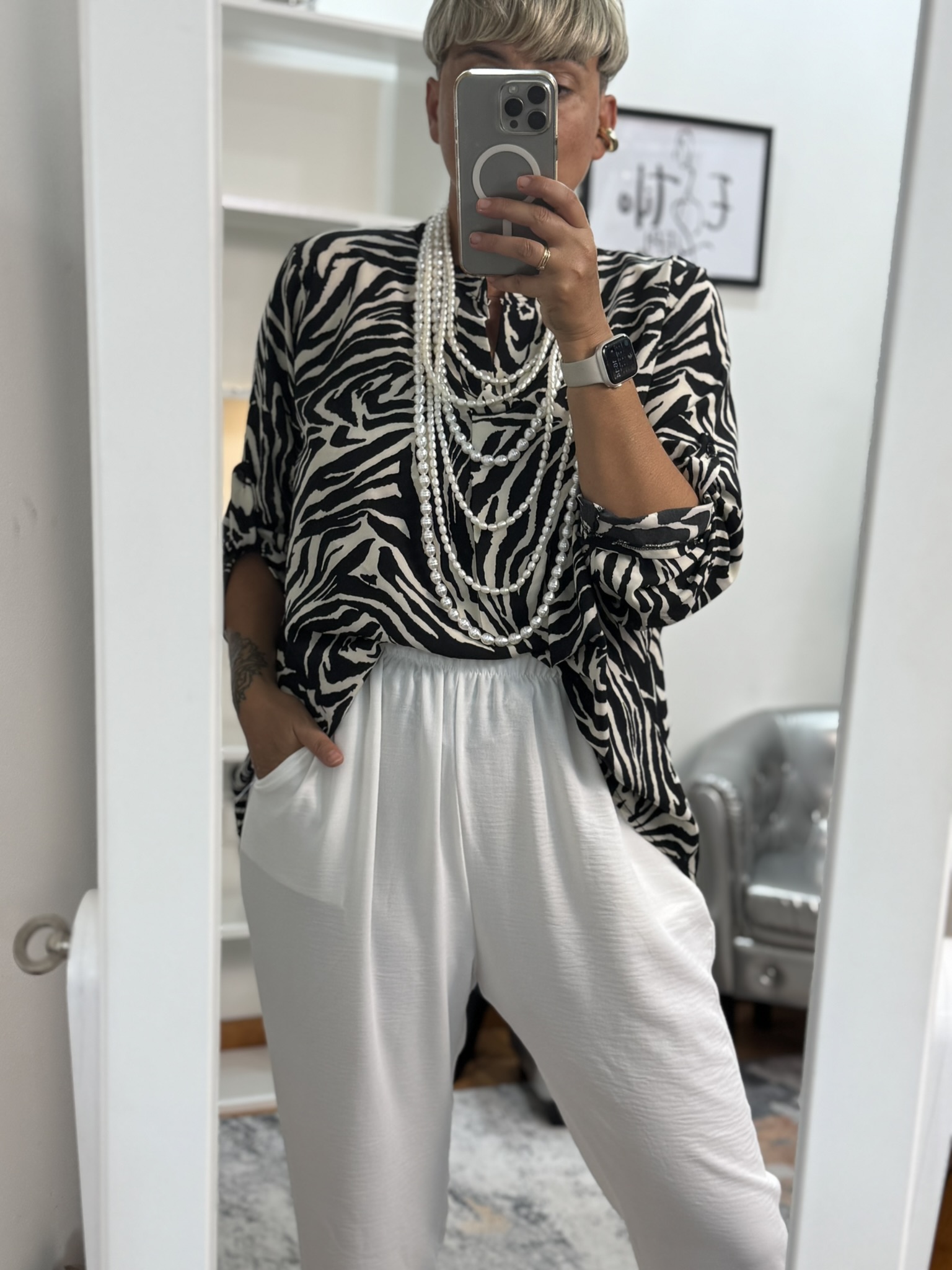 Camisa animal print cebra