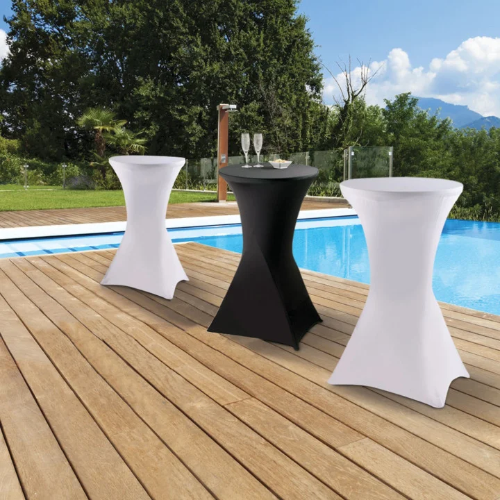 Mange-debout - Table haute pliante avec housse noire