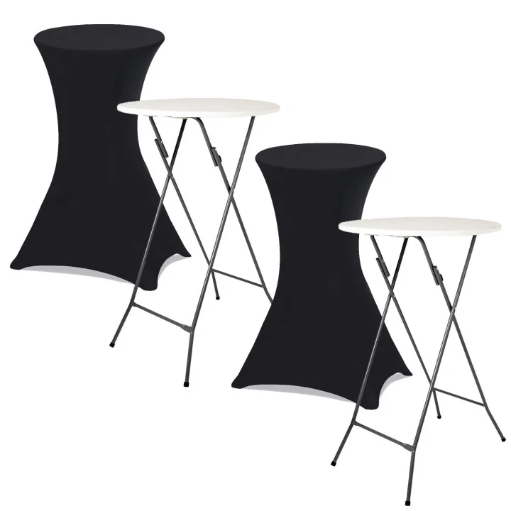 Mange-debout - Table haute pliante avec housse noire