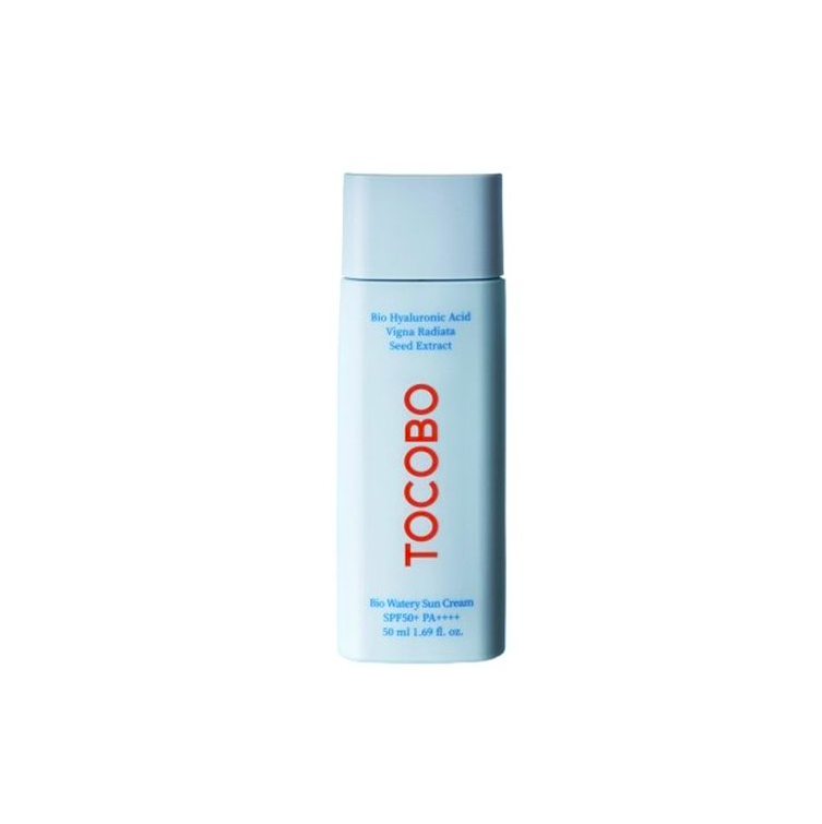 TOCOBO Bio Watery Sun Cream SPF50+ – viegli mitrinošs sejas saules aizsargkrēms