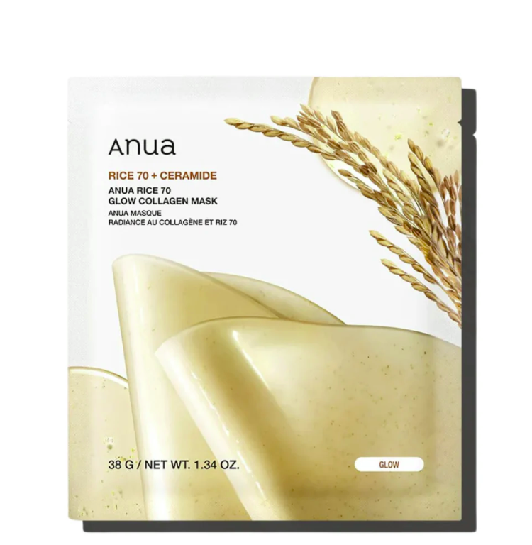 Anua Rice 70 Glow Collagen Mask – sejas maska