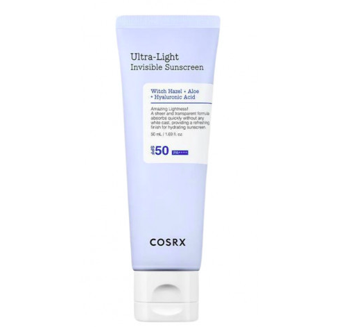 COSRX Ultra Light Invisible Sunscreen – neredzams saules aizsargkrēms