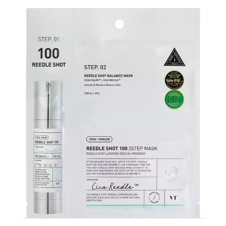 VT Mild Reedle Shot 100 2-Step Mask – atjaunojoša 2 soļu sejas maska
