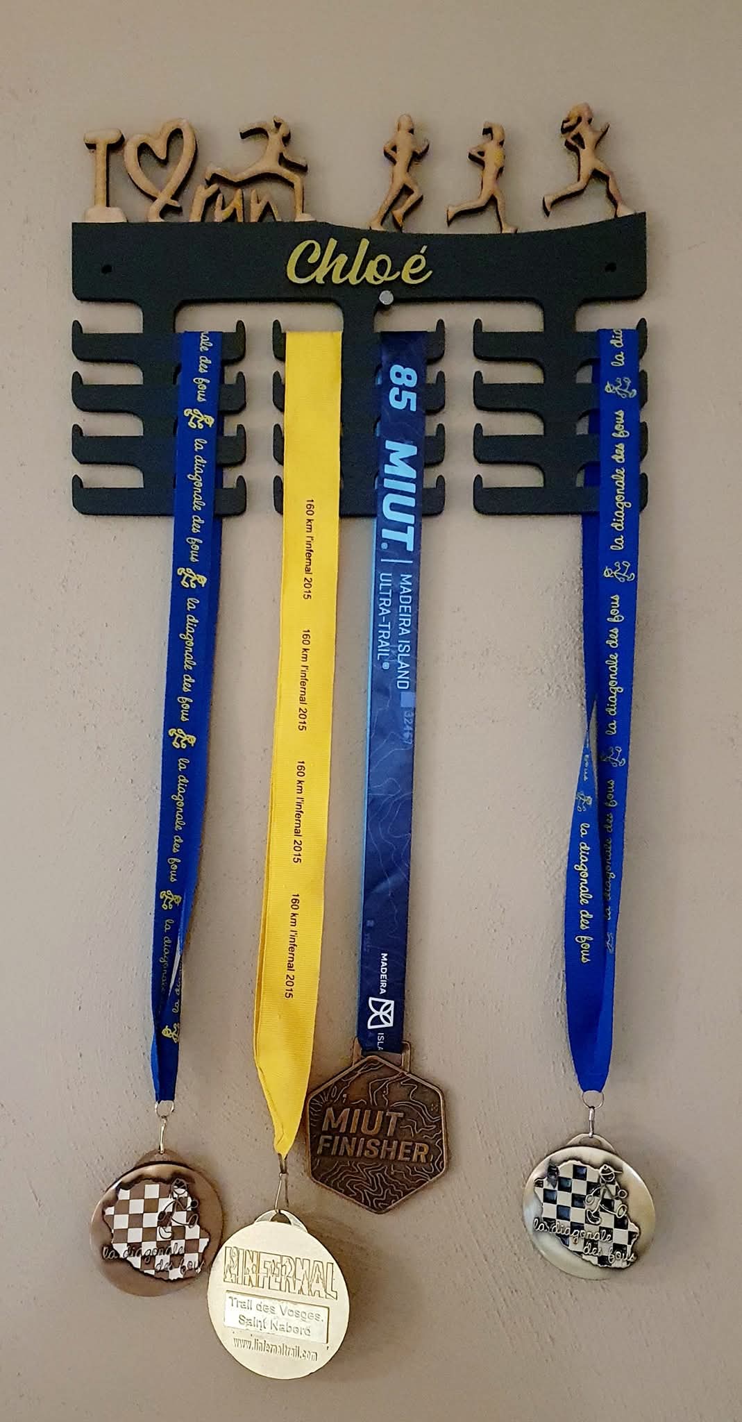 Porte-médailles personnalisé running