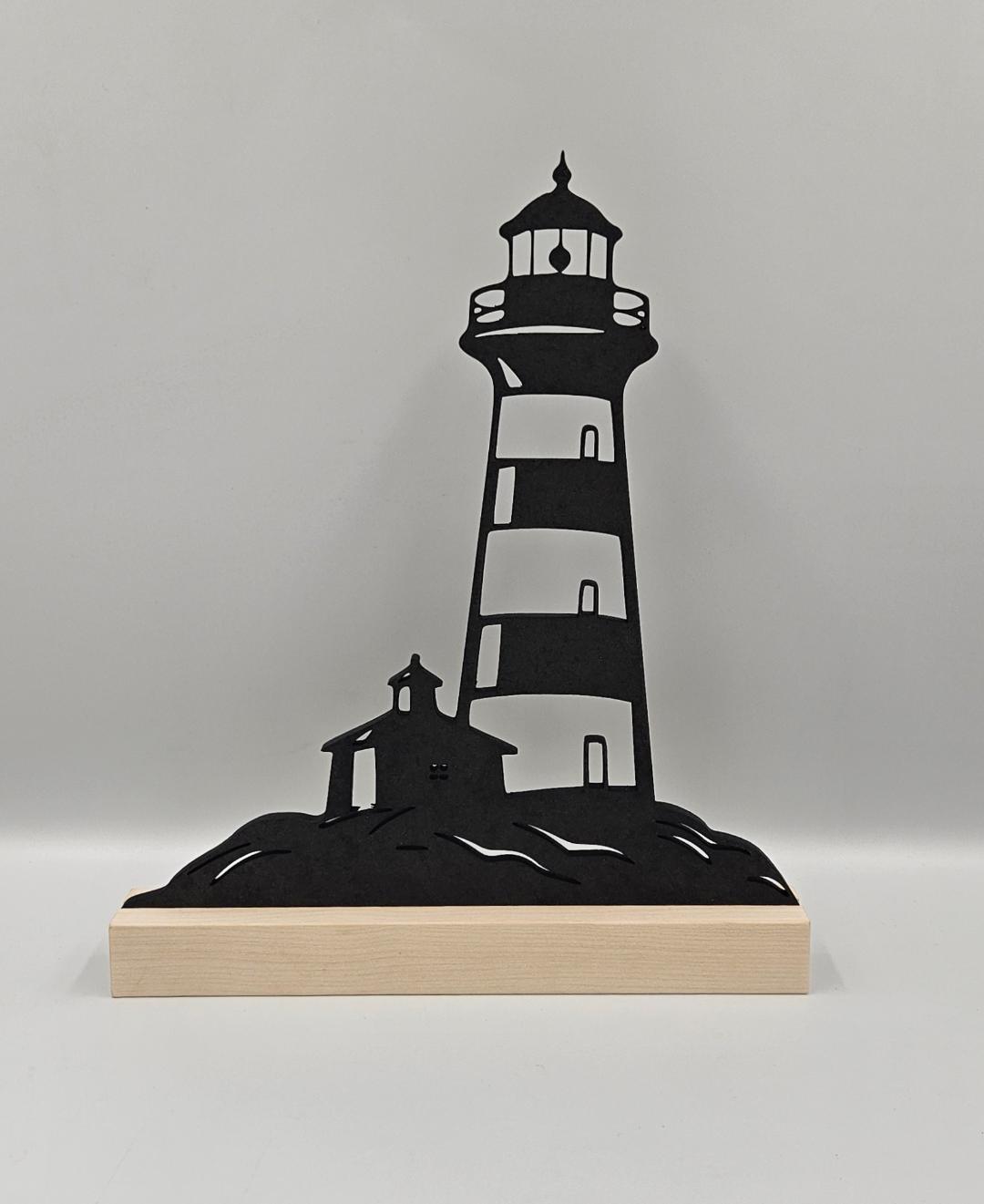 Phare décoratif en bois