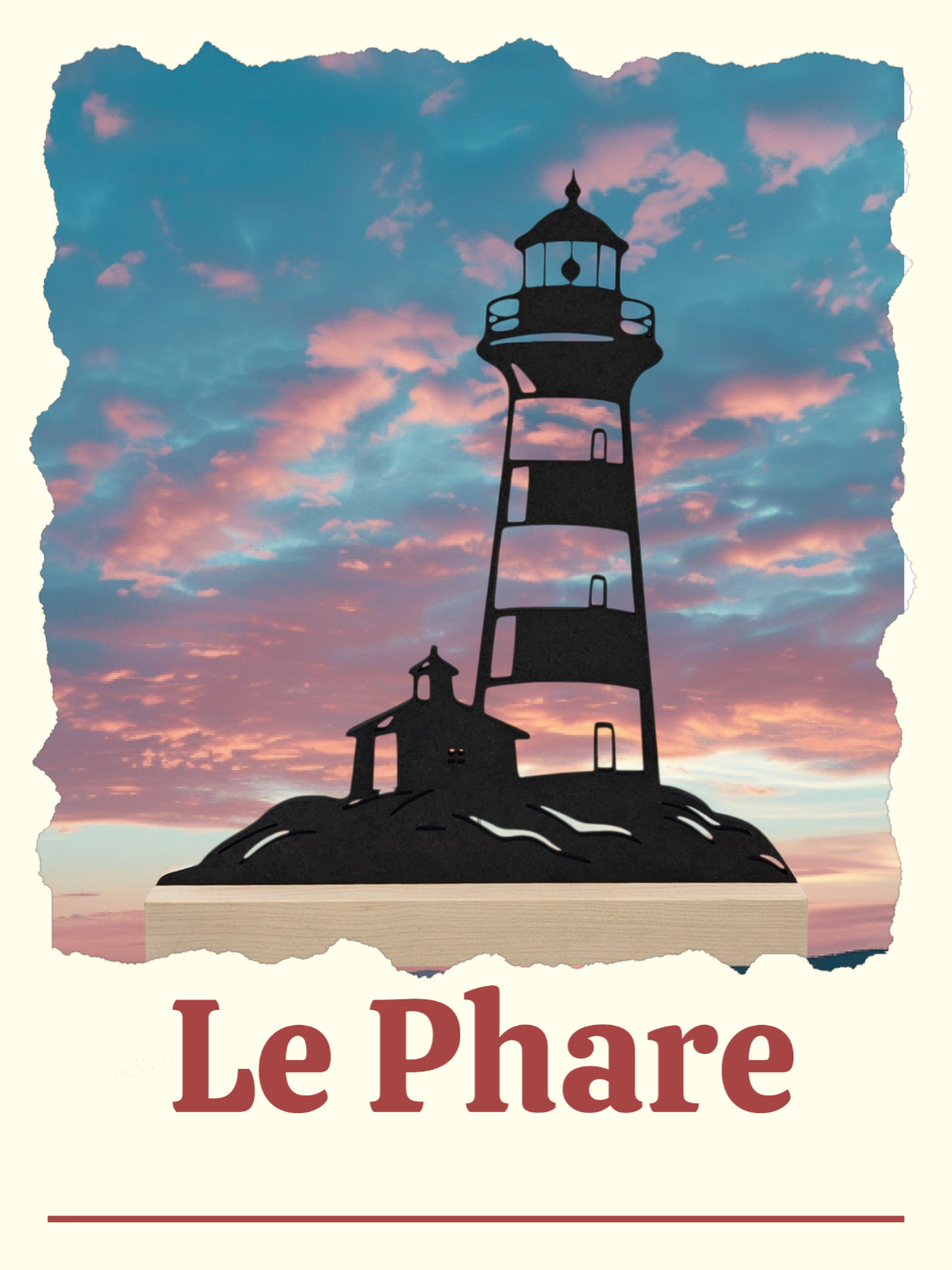 Phare décoratif en bois