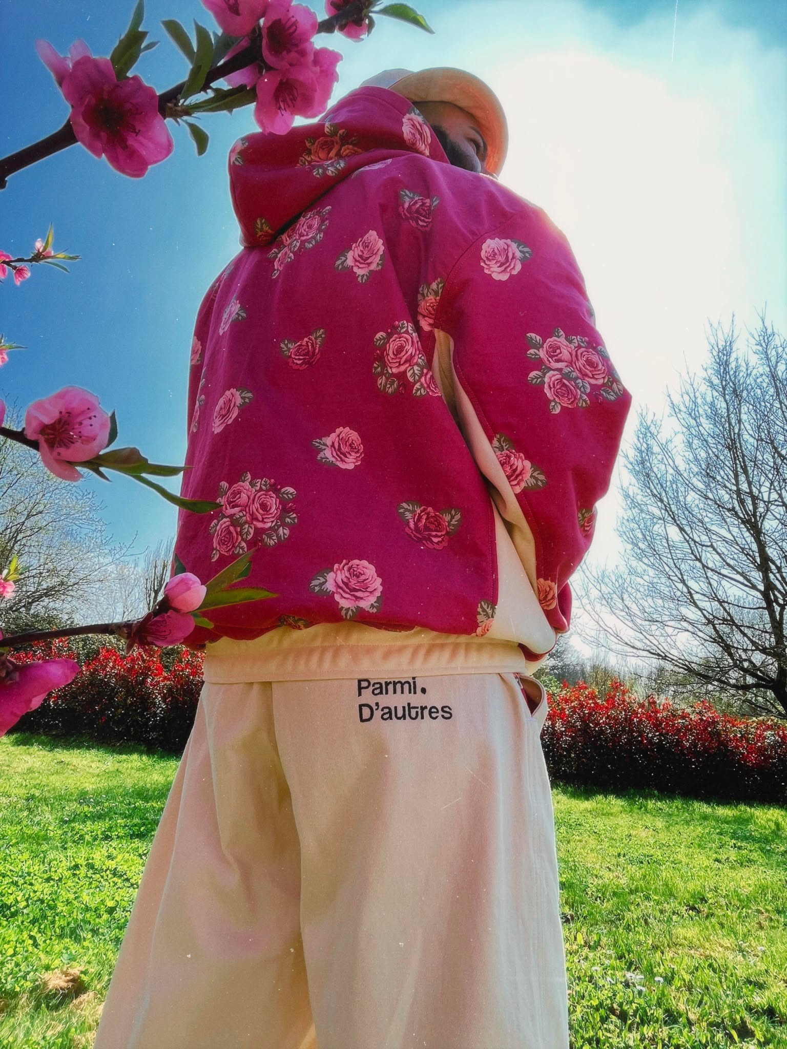 Hoodie upcyclé - Roses