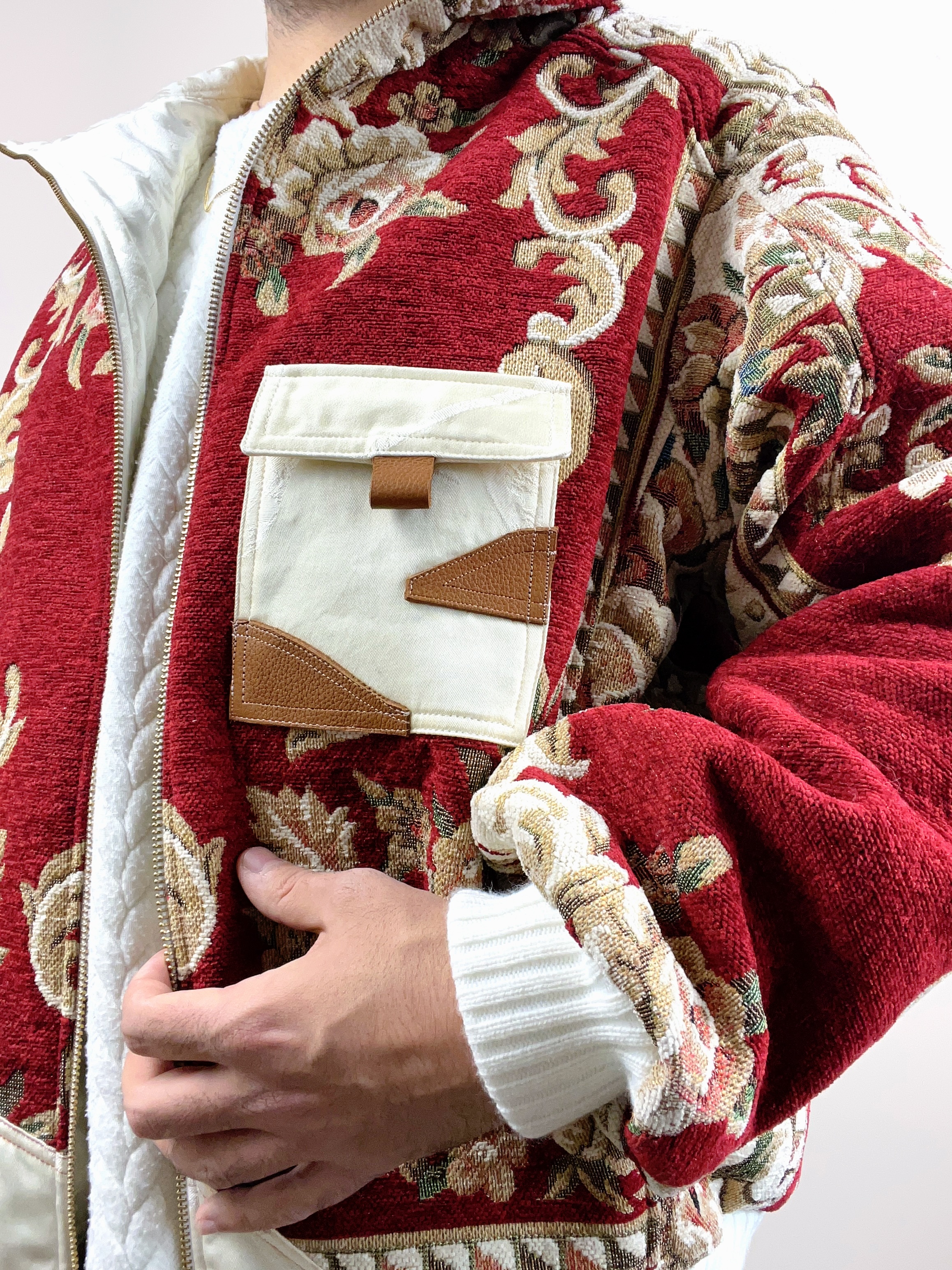 Bomber upcyclé - Carmin