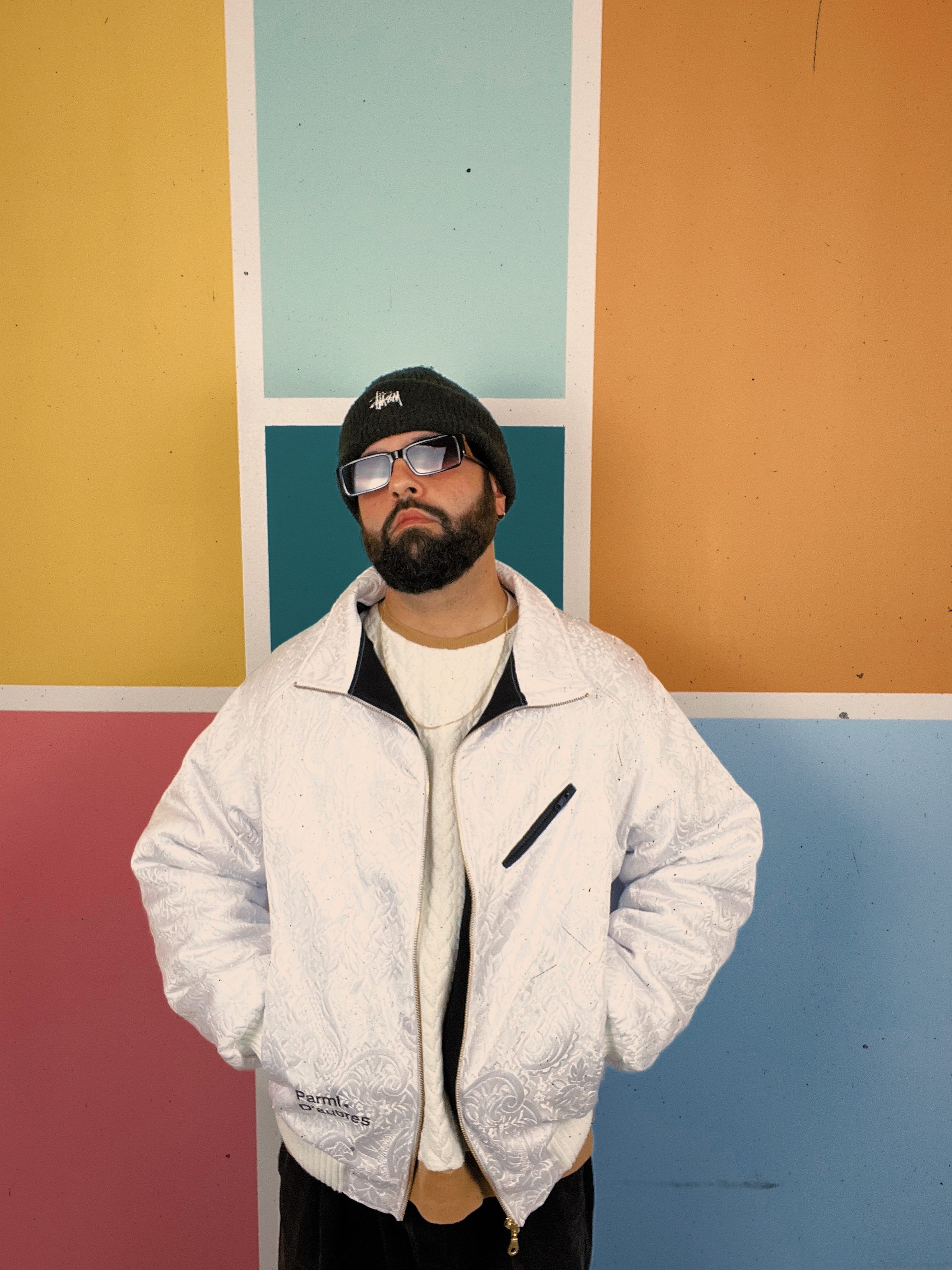 Bomber upcyclé - Neige