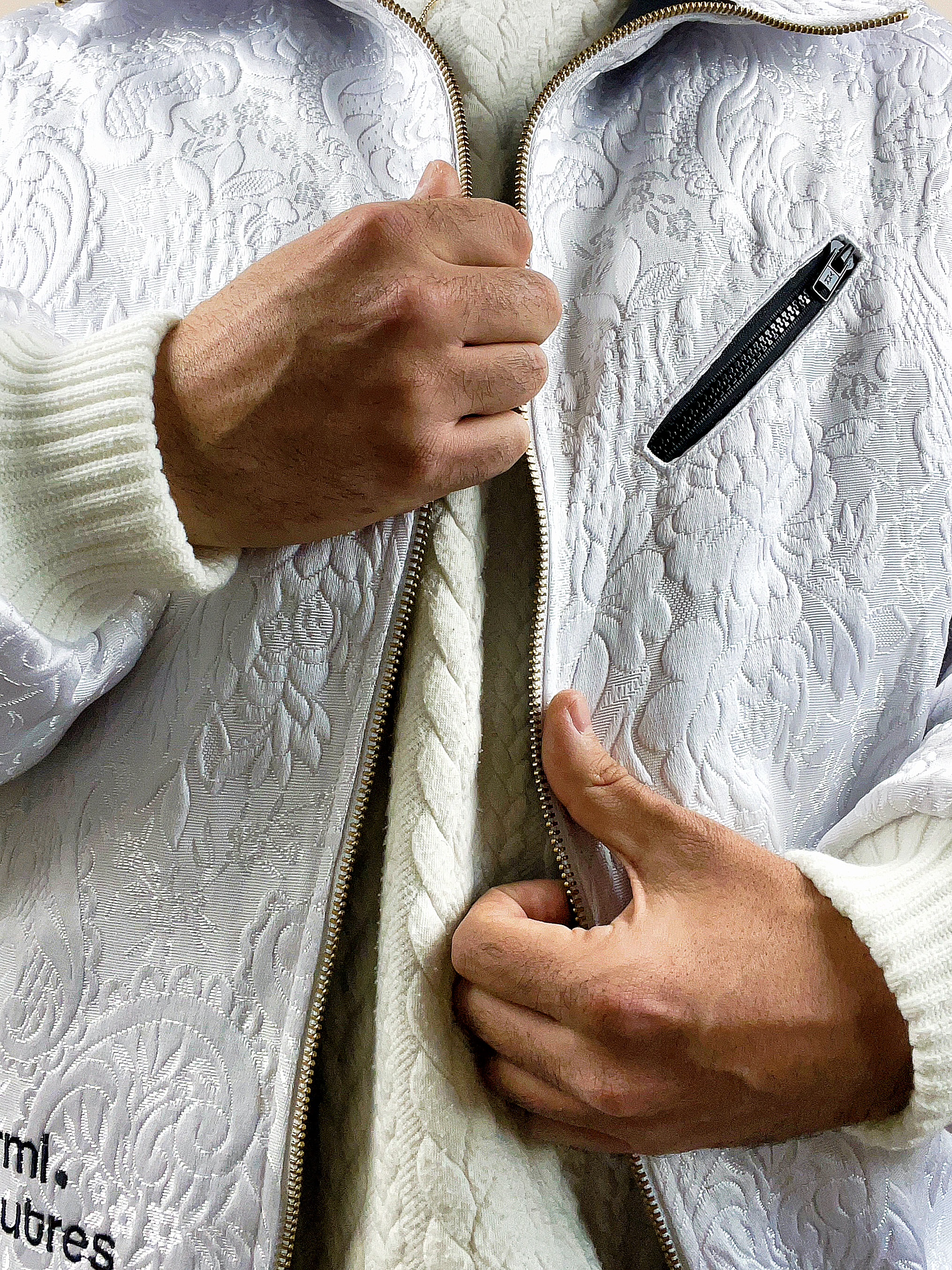 Bomber upcyclé - Neige