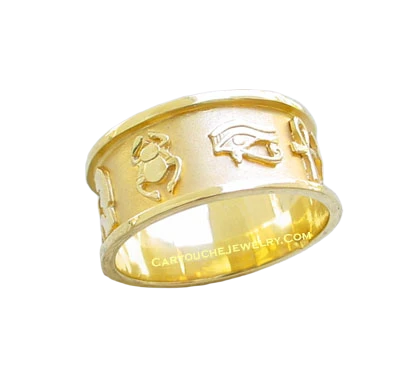 Band Rings (Hieroglyphic) Jewelry Egyptian Style
