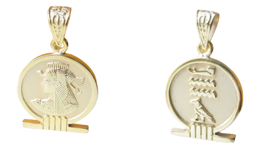Cleopatra Cartouche Gold - Plated Silver 9.25 Pendant