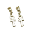 Egyptian 18k Earrings Ankh Gold