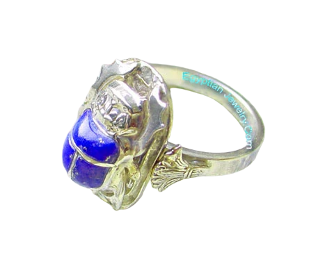 Egyptian Scarab Jewelry Lapis | Silver or Gold 18K Handmade # P1178331