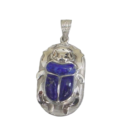 Egyptian Scarab Jewelry Pendant | Silver or Gold 18K Handmade # P1178791
