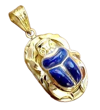 Egyptian Scarab Jewelry Pendant | Silver or Gold 18K Handmade # P1178791