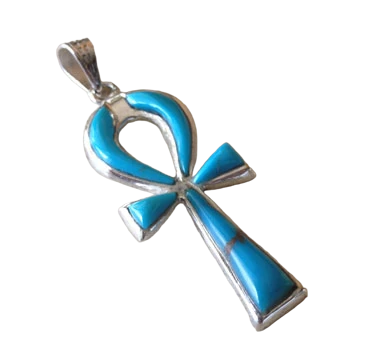 Egyptian Turquoise Ankh Pendant