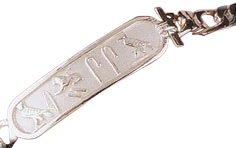 Cartouche Bracelet Egyptian Silver 9.25 Silver
