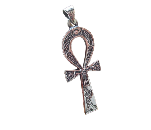 Egyptian Elegant and symbolic silver pendant ankh key of life