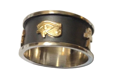 Cartouche Ring Gold and Silver