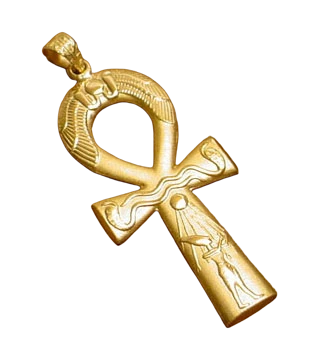 Egyptian Jewelry & Gifts 18K Gold Ankh Pendant