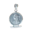9.25 Cleopatra Silver or Gold Plated Pendants 1/2" | Egyptian Jewelry Com
