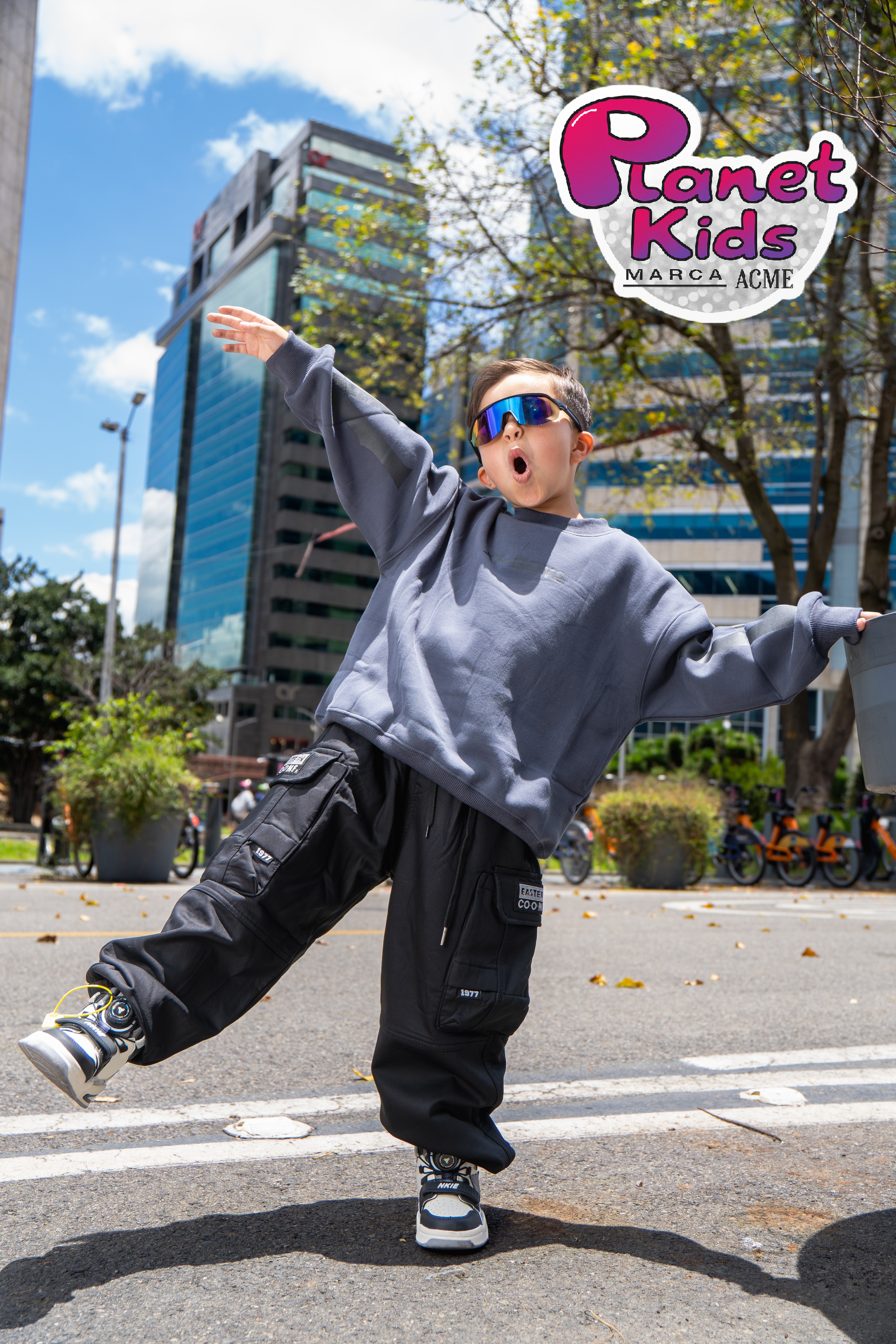 Sudadera oversize para niño  AZUL W