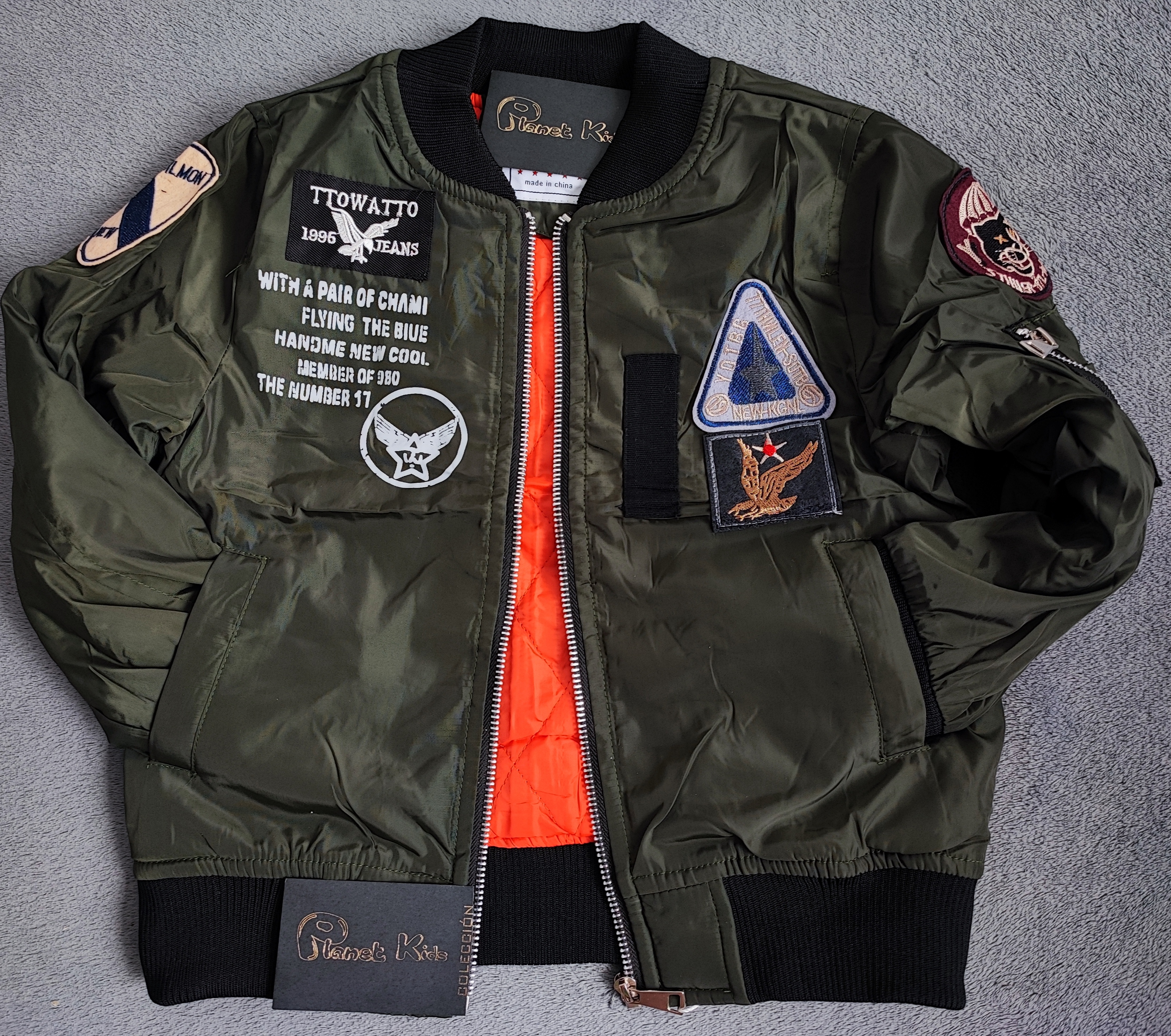Chaqueta bomber verde