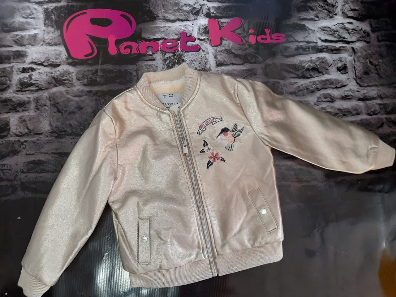 Chaqueta colibri para niñas tipo cuerina