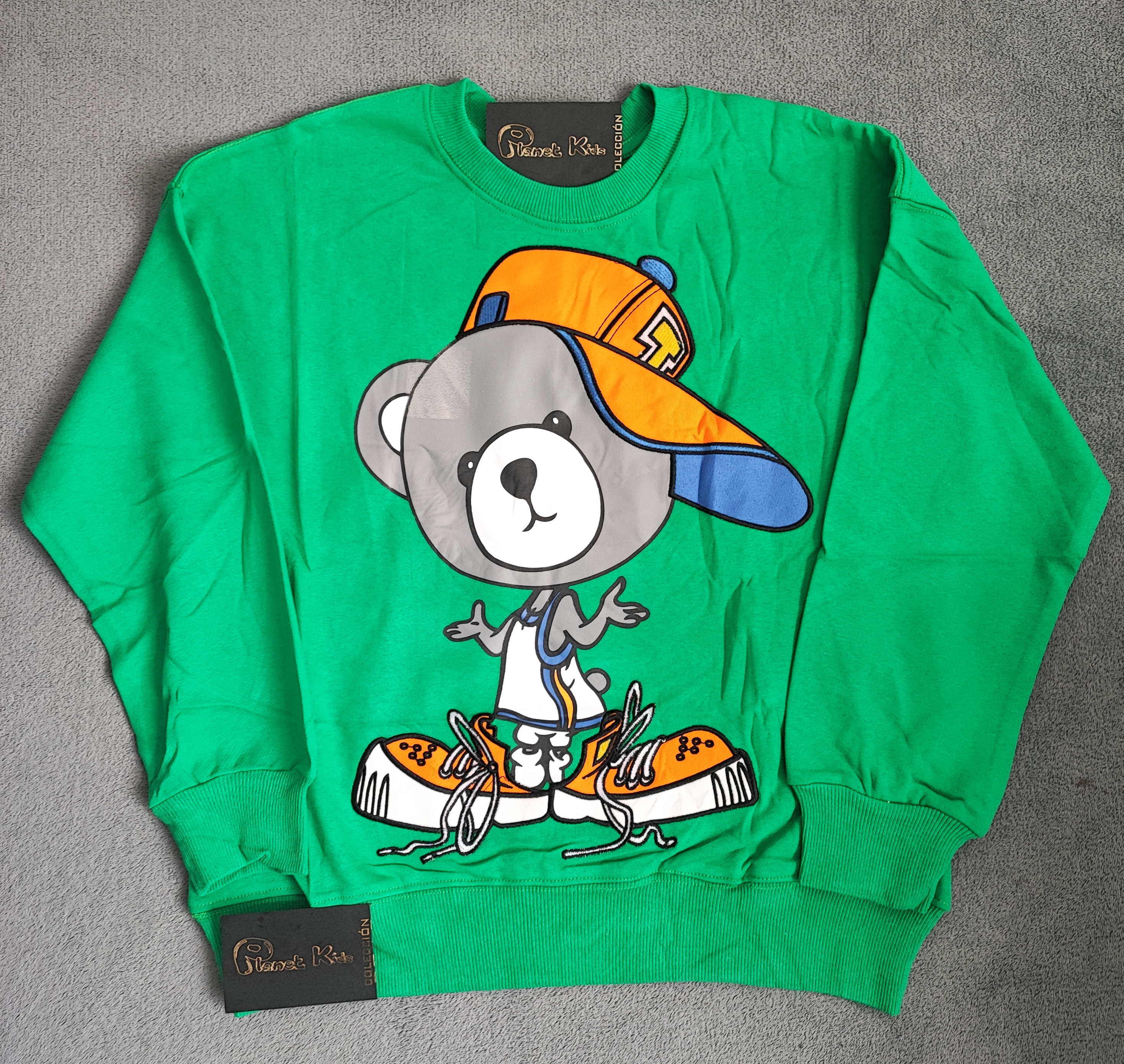 Buso Green bear graphic sweatshirt