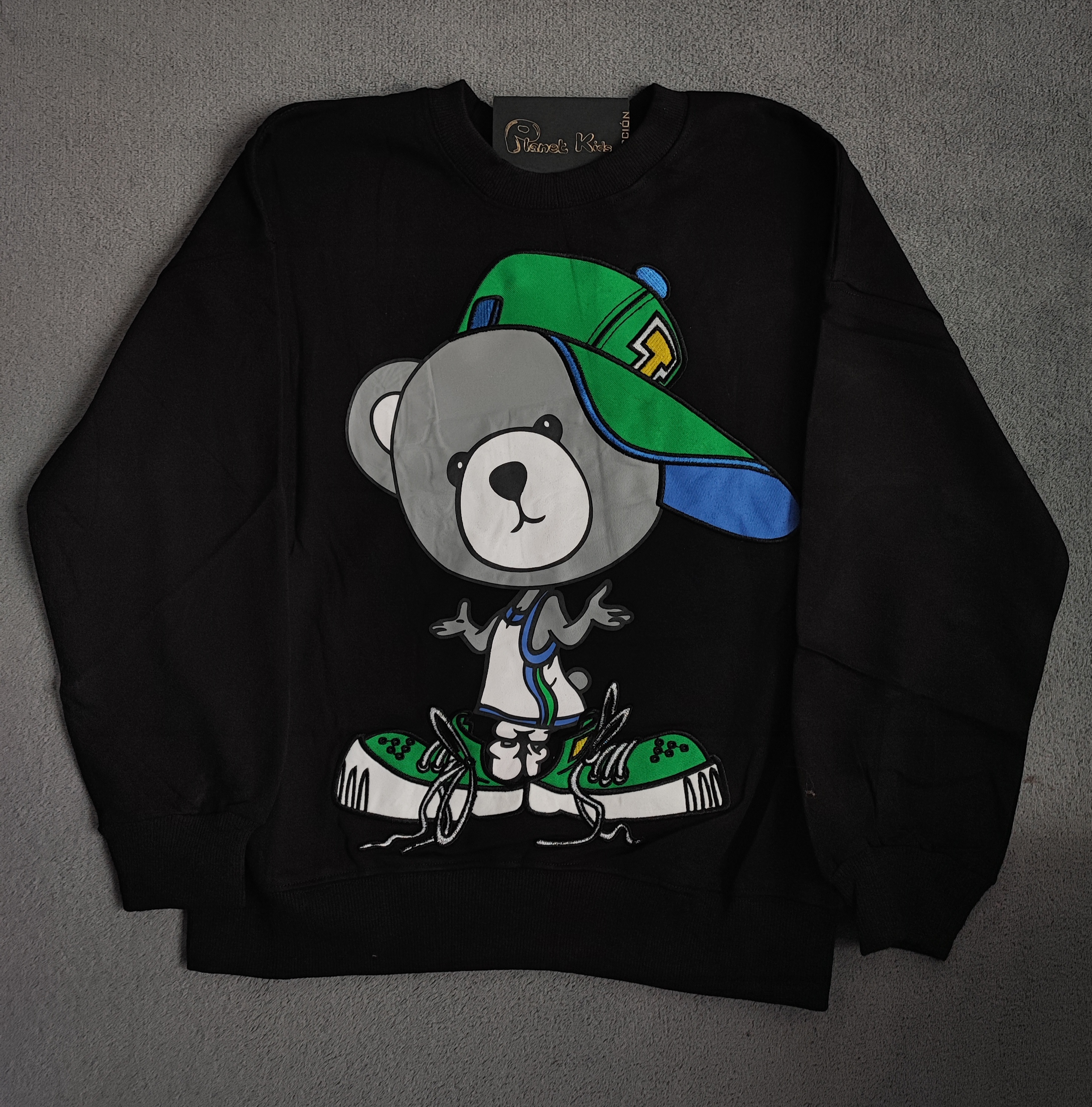 Buso Green bear graphic sweatshirt