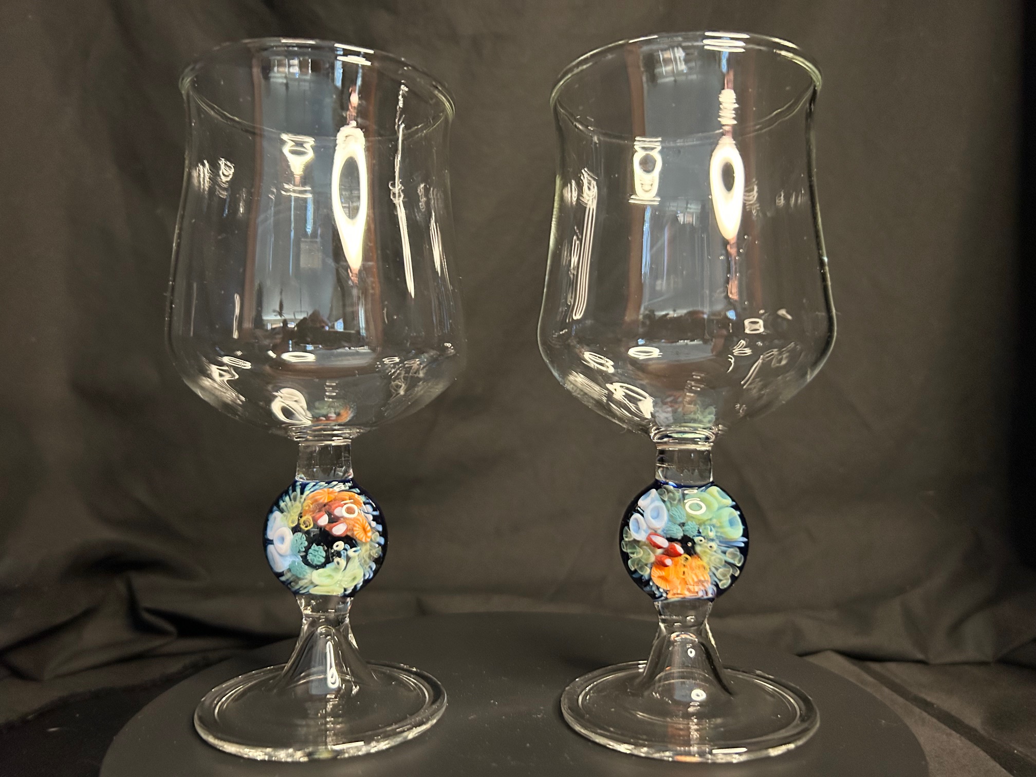 Handmade Glass Goblet Set