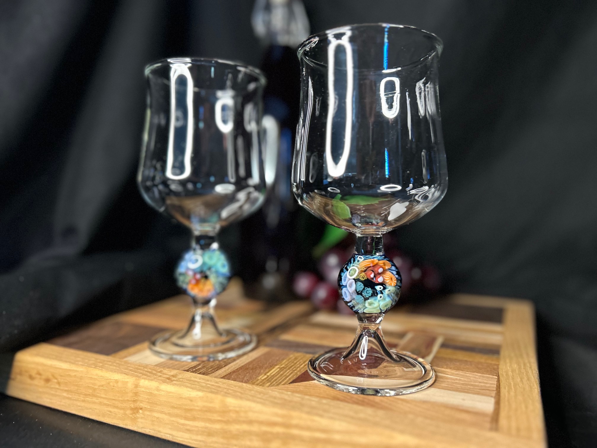 Handmade Glass Goblet Set