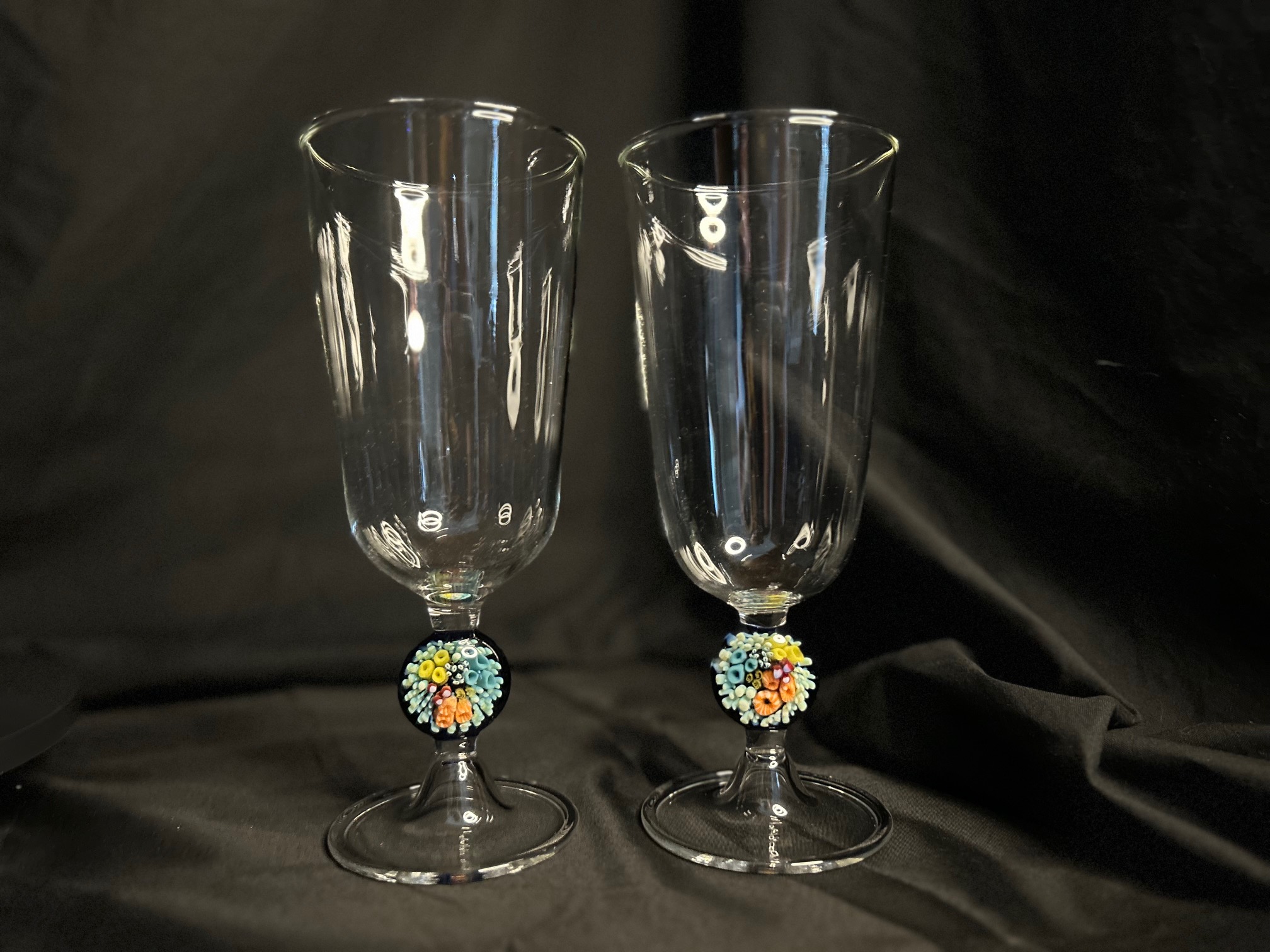 Handcrafted Glass Full Pint Goblets