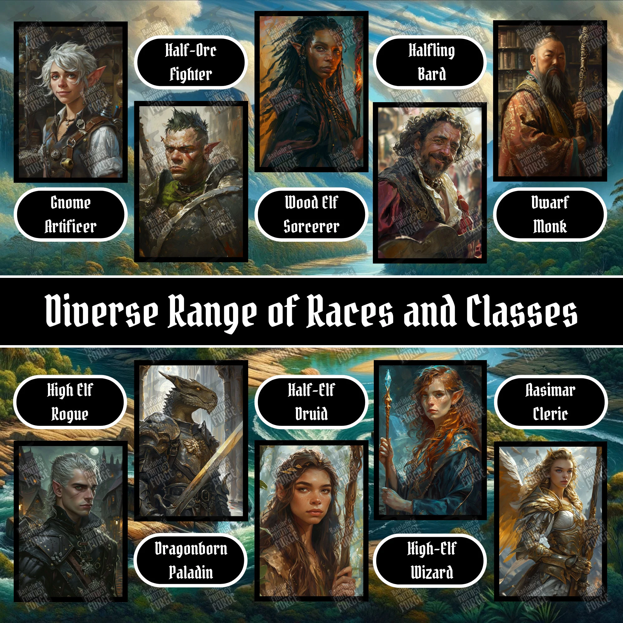 100 D&D Character Portraits Mega Pack Vol5