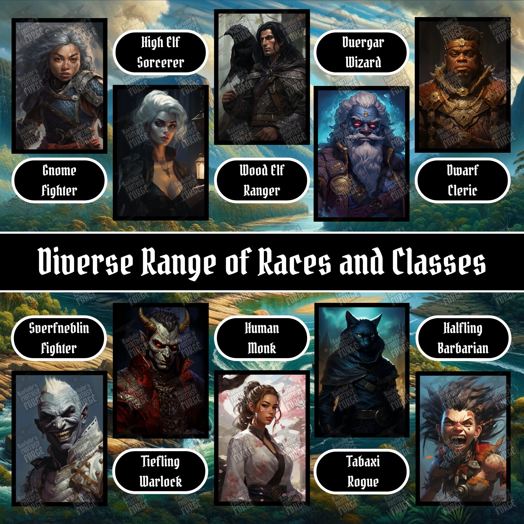 100 D&D Character Portraits Mega Pack Vol3