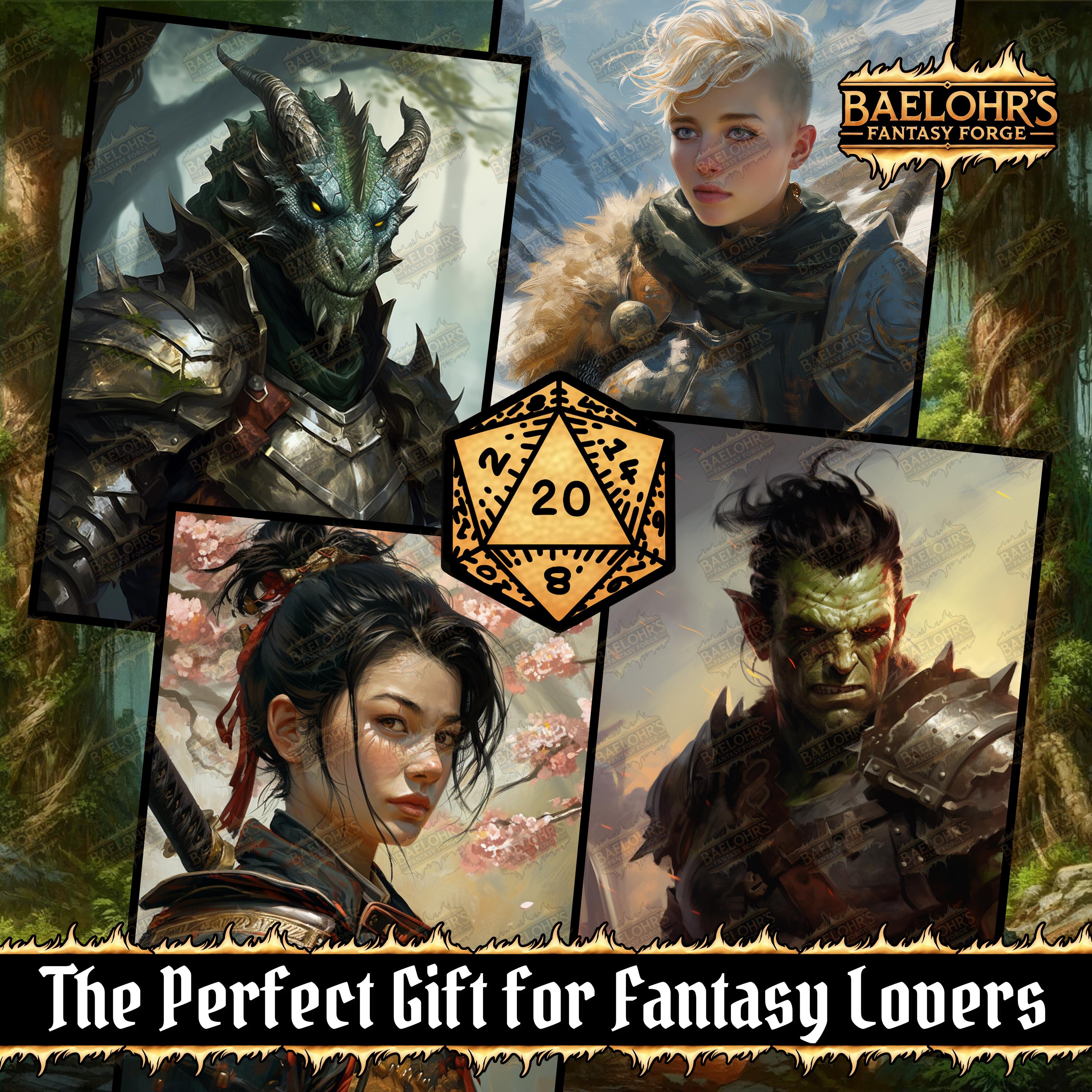 100 Unique D&D Fighter Portrait Pack Vol1