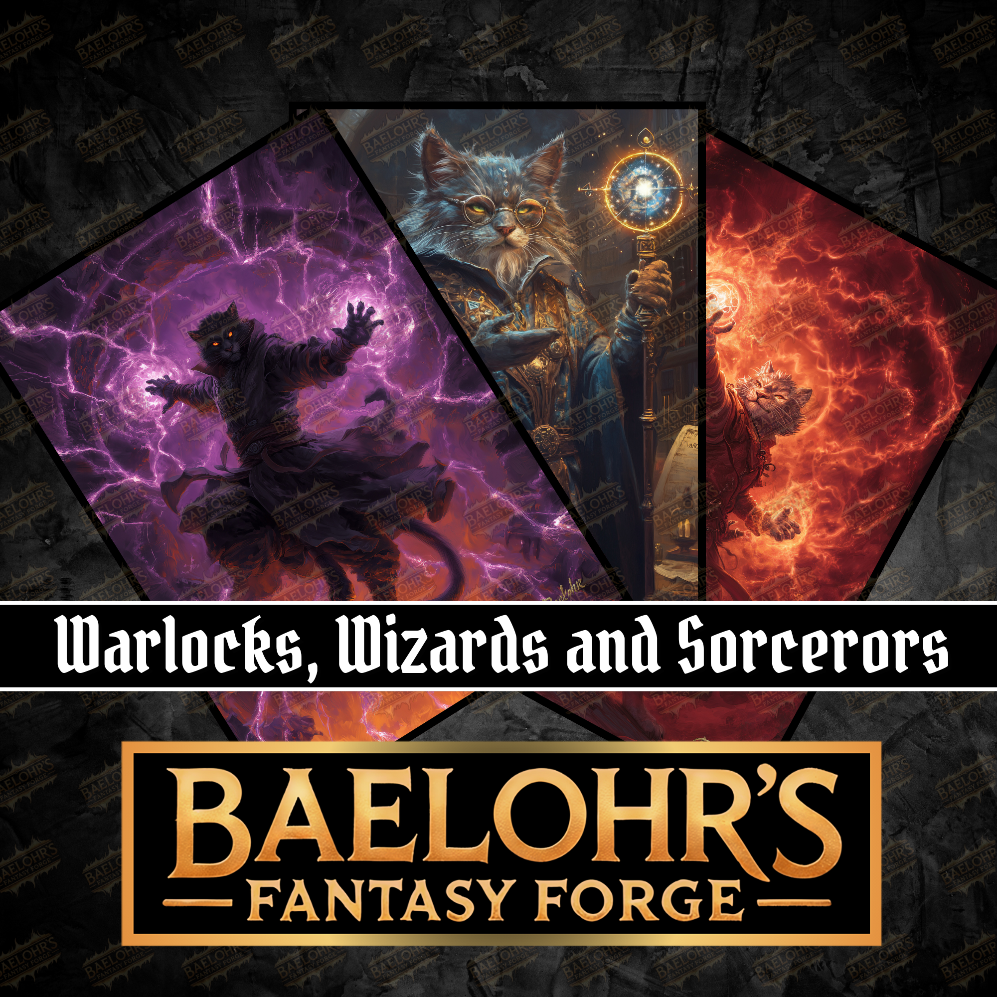 20 D&D Tabaxi Spellcaster Character Portrait Pack Vol2