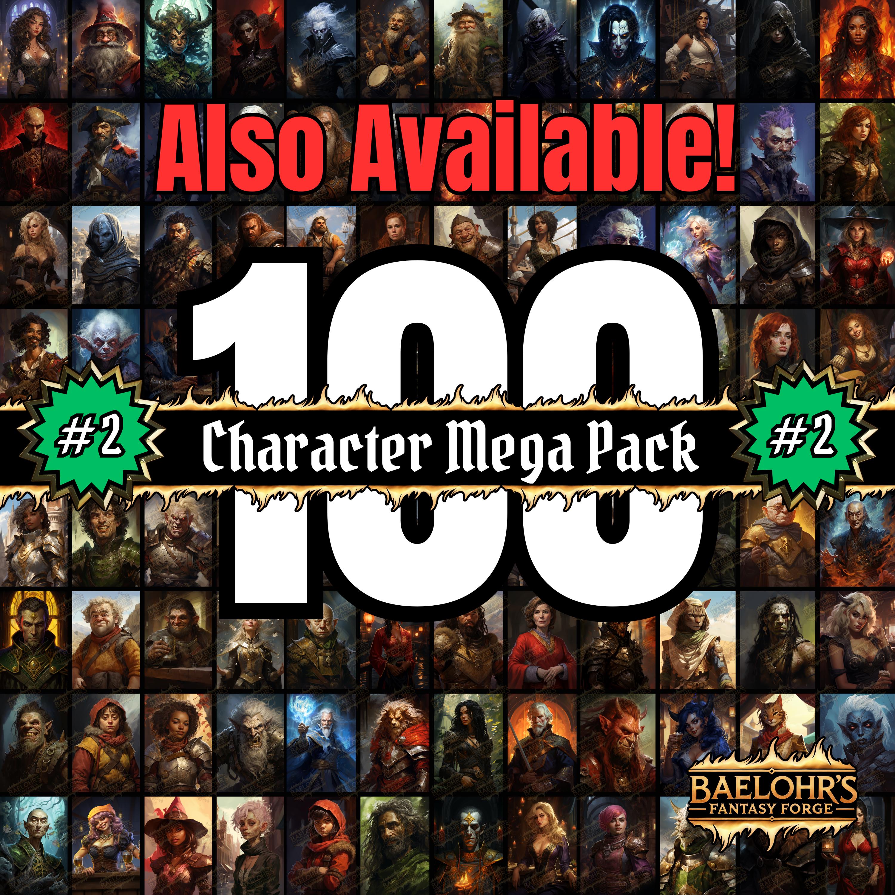 100 D&D Character Portraits Mega Pack Vol3